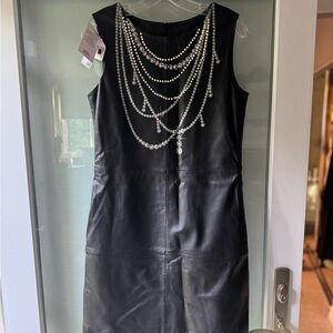 Moschino Black Leather Dress NWT